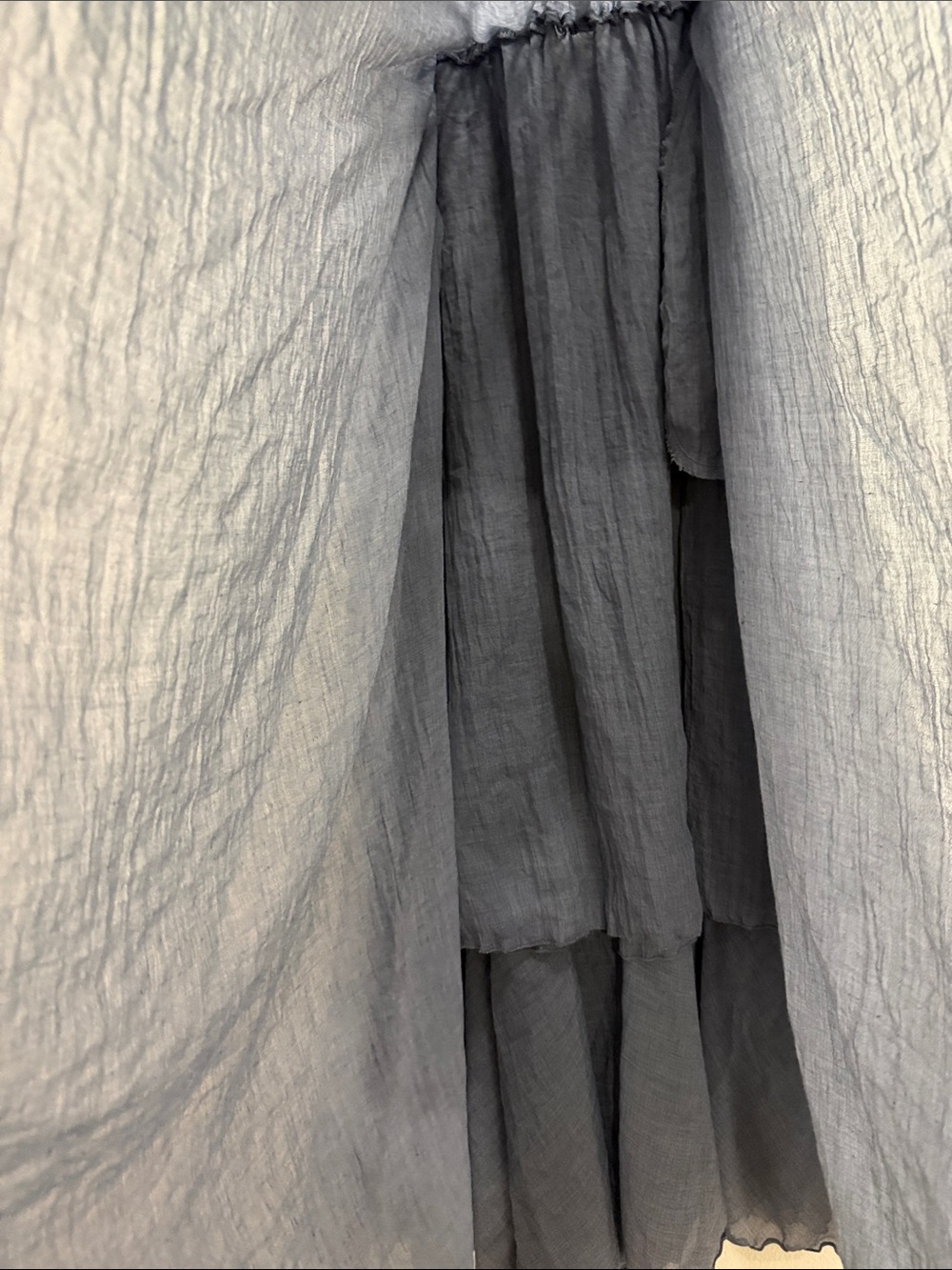 Max Studio Flowy Gauze Maxi Skirt With Pockets - Dusty Blue - Picture 3 of 4